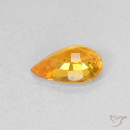 9,17 ctw natürlicher Mittelorange Saphir, Birnenform, VVS-VS