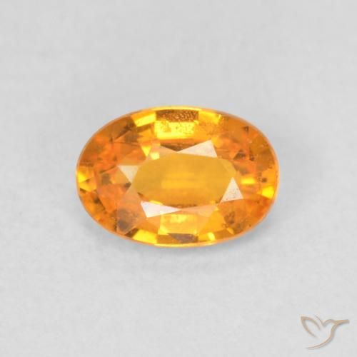0.63ct Natürlicher Orange-Gold Saphir, Oval, VS