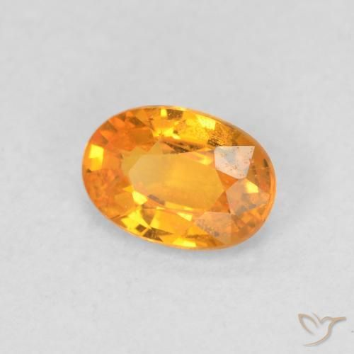 9,17 ctw natürlicher Orange-Gold Saphir, Oval, VS