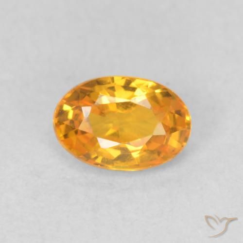 0.62ct Natürlicher Dunkelorange-Gold Saphir, Oval, VVS-VS