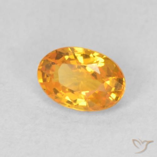 9,17 ctw natürlicher Dunkelorange-Gold Saphir, Oval, VVS-VS