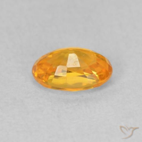 9,17 ctw natürlicher Dunkelorange-Gold Saphir, Oval, VVS-VS