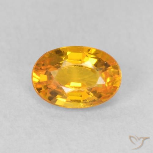 0.68ct Natürlicher Tiefes Orange-Gold Saphir, Oval, VVS-VS