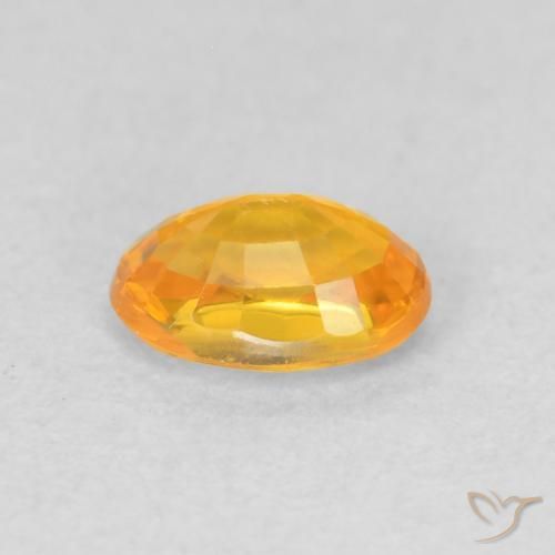 9,17 ctw natürlicher Tiefes Orange-Gold Saphir, Oval, VVS-VS