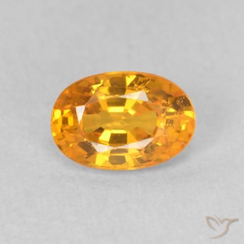 0.66ct Natürlicher Tiefes Orange-Gold Saphir, Oval, VVS-VS