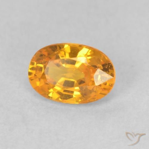 9,17 ctw natürlicher Tiefes Orange-Gold Saphir, Oval, VVS-VS