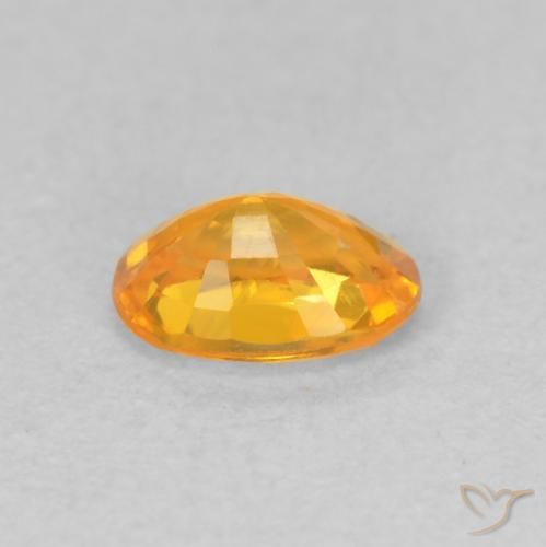 9,17 ctw natürlicher Tiefes Orange-Gold Saphir, Oval, VVS-VS