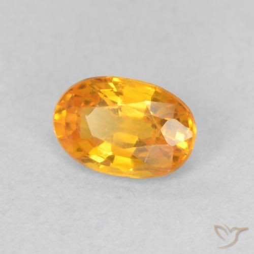 9,17 ctw natürlicher Orange-Gold Saphir, Oval, VVS-VS