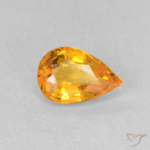 9,17 ctw natürlicher Mittelorange Saphir, Birnenform, VVS-VS