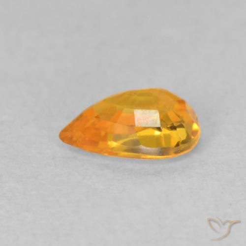 9,17 ctw natürlicher Mittelorange Saphir, Birnenform, VVS-VS