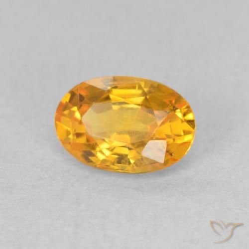 9,17 ctw natürlicher Medium Light Orange-Gold Saphir, Oval, VVS-VS