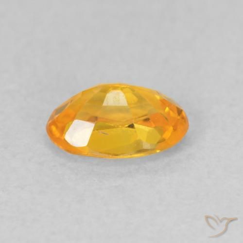 9,17 ctw natürlicher Medium Light Orange-Gold Saphir, Oval, VVS-VS