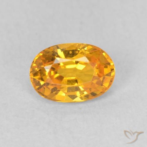 0.67ct Natürlicher Orange-Gold Saphir, Oval, VVS-VS