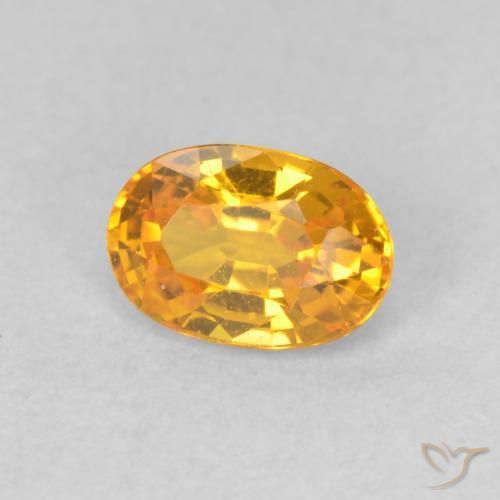 9,17 ctw natürlicher Orange-Gold Saphir, Oval, VVS-VS
