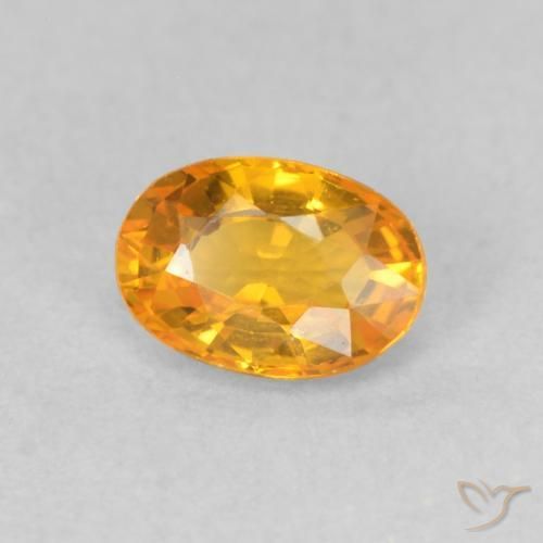 9,17 ctw natürlicher Mittelorange Saphir, Oval, VVS-VS