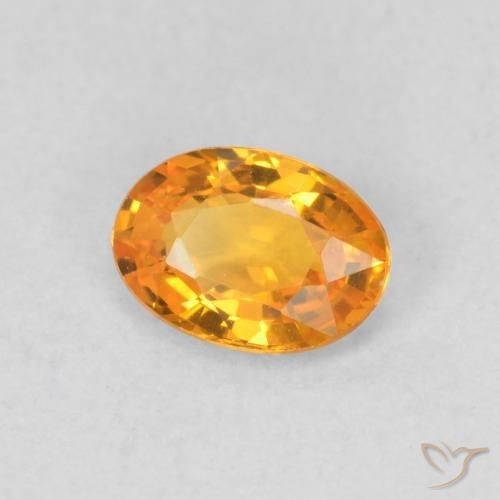 9,17 ctw natürlicher Mittelorange Saphir, Oval, VVS-VS