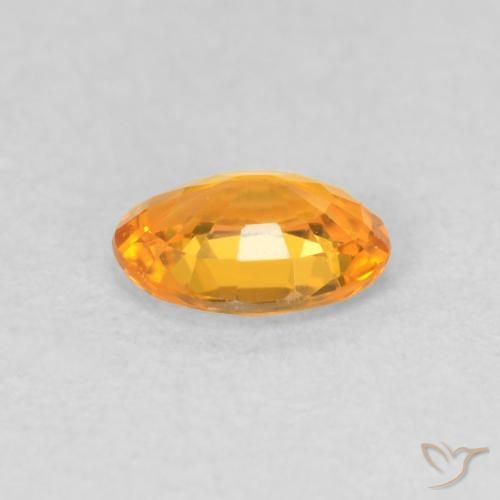 9,17 ctw natürlicher Mittelorange Saphir, Oval, VVS-VS