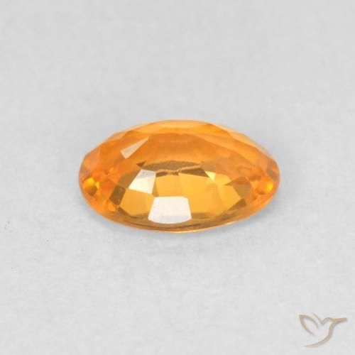 9,17 ctw natürlicher Orange-Gold Saphir, Oval, VVS-VS