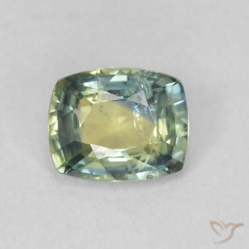 0.88ct Natürlicher Mehrfarbig Saphir, Kissen, VS-SI