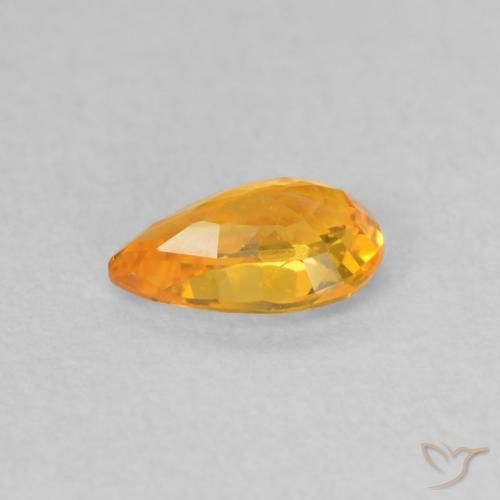 9,17 ctw natürlicher hellorange Saphir, Birnenform, VS