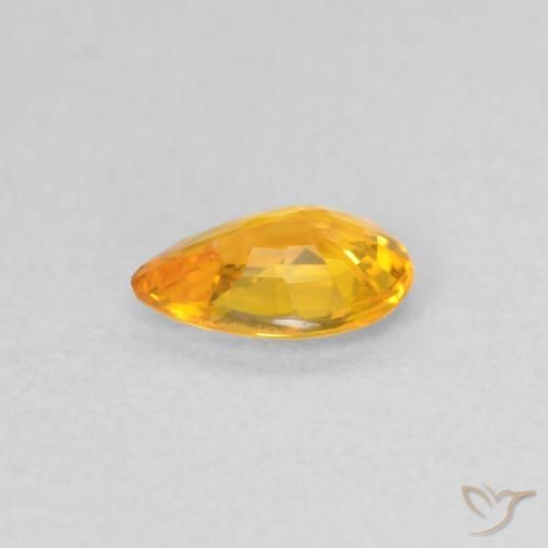 9,17 ctw natürlicher hellorange Saphir, Birnenform, VS