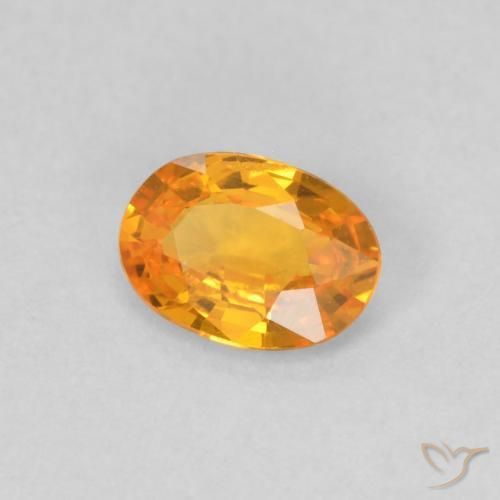 9,17 ctw natürlicher hellorange Saphir, Oval, VS