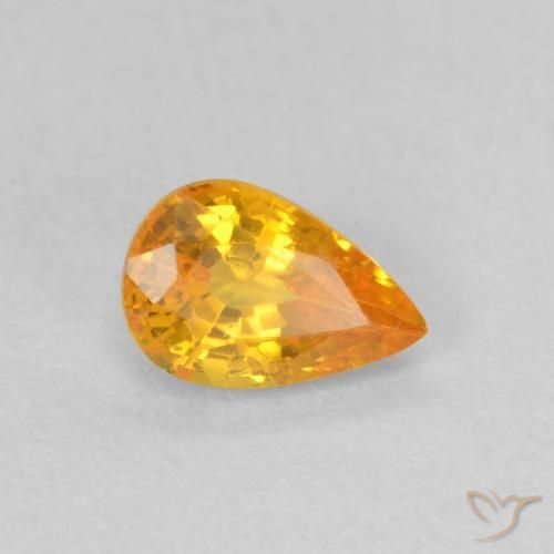 9,17 ctw natürlicher hellorange Saphir, Birnenform, VS