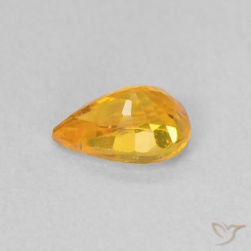 9,17 ctw natürlicher hellorange Saphir, Birnenform, VS