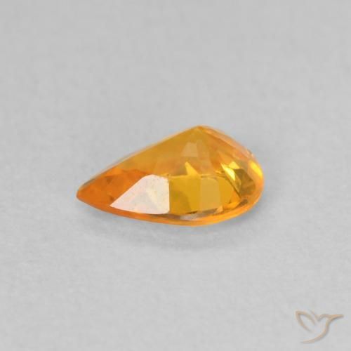 9,17 ctw natürlicher hellorange Saphir, Birnenform, VS