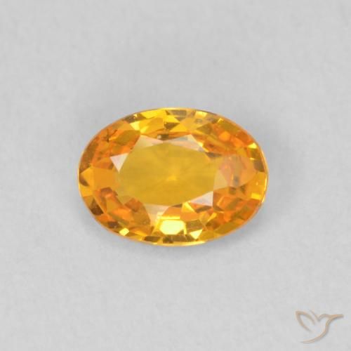 0.52ct Natürlicher hellorange Saphir, Oval, VS