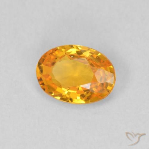 9,17 ctw natürlicher hellorange Saphir, Oval, VS
