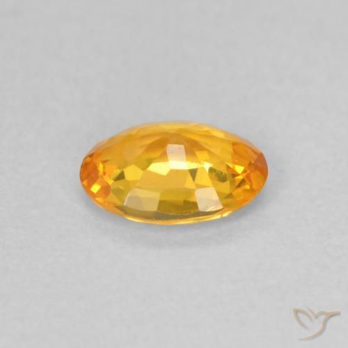 9,17 ctw natürlicher hellorange Saphir, Oval, VS