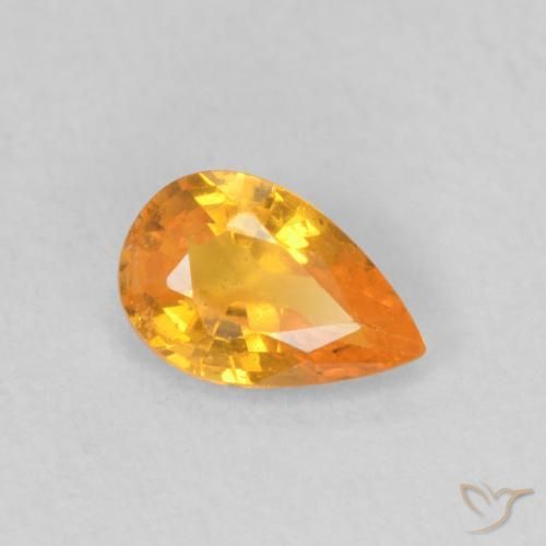 9,17 ctw natürlicher Mittelorange Saphir, Birnenform, VS