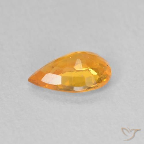 9,17 ctw natürlicher Mittelorange Saphir, Birnenform, VS