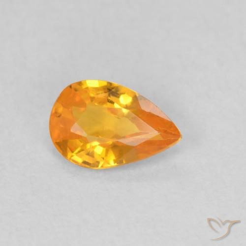 9,17 ctw natürlicher Aprikose Orange Saphir, Birnenform, VS