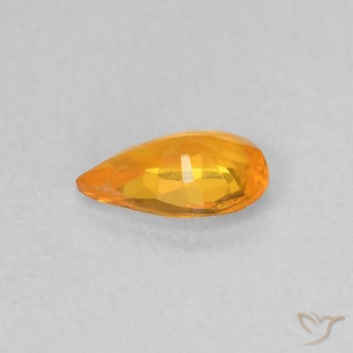 9,17 ctw natürlicher Aprikose Orange Saphir, Birnenform, VS