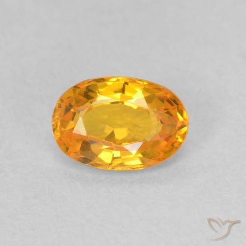 0.63ct Natürlicher hellorange Saphir, Oval, VS