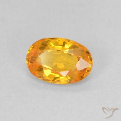 9,17 ctw natürlicher hellorange Saphir, Oval, VS