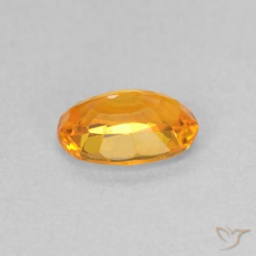 9,17 ctw natürlicher hellorange Saphir, Oval, VS