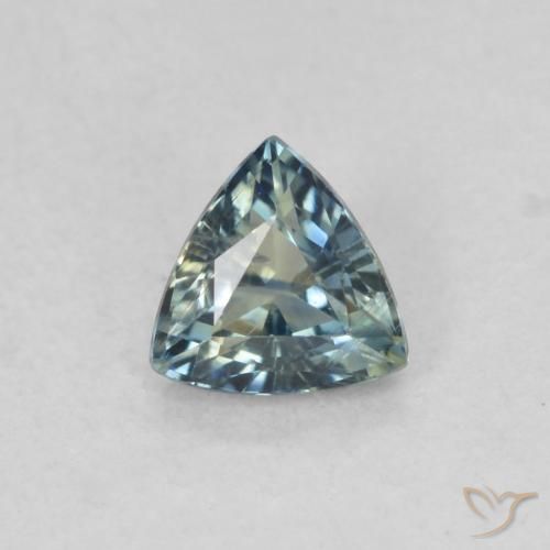 0.51ct Natürlicher Blaugrün Saphir, Trillion, VS