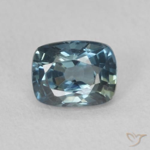 0.70ct Natürlicher Blaugrün Saphir, Kissen, VVS-VS