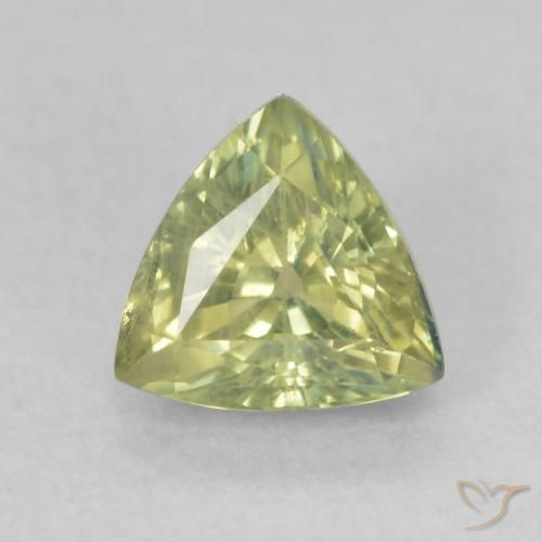 0.65ct Natürlicher Mittelgelb Saphir, Trillion, VS