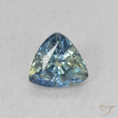 0.40ct Natürlicher Blaugrün Saphir, Trillion, VS