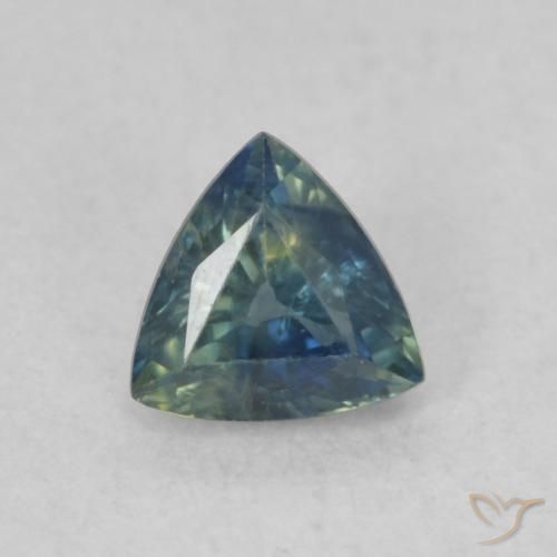 0.47ct Natürlicher Blaugrün Saphir, Trillion, VS
