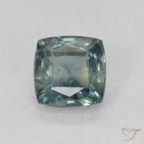0.65ct Natürlicher Bläulich-grün Saphir, Kissen, VS