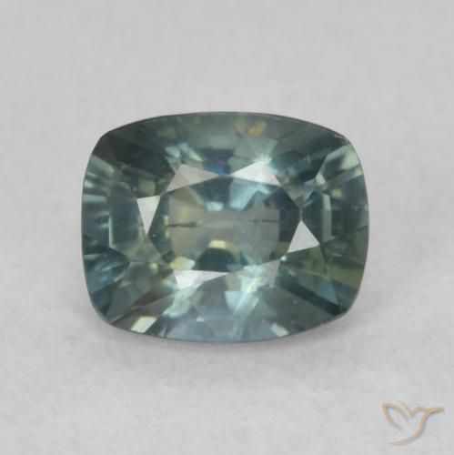 0.73ct Natürlicher Bläulich-grün Saphir, Kissen, VS