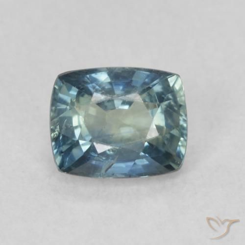 0.85ct Natürlicher Teal Blue Saphir, Kissen, VS