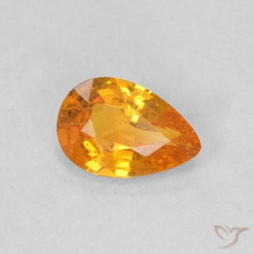 9,17 ctw natürlicher hellorange Saphir, Birnenform, VS
