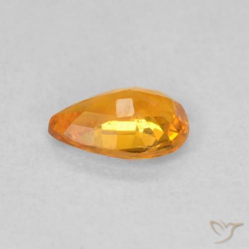 9,17 ctw natürlicher hellorange Saphir, Birnenform, VS