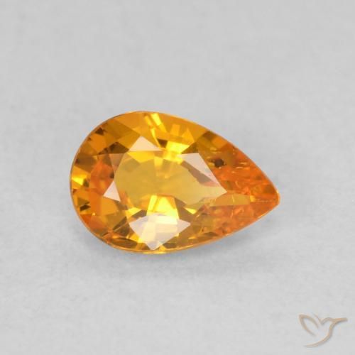 9,17 ctw natürlicher hellorange Saphir, Birnenform, VS